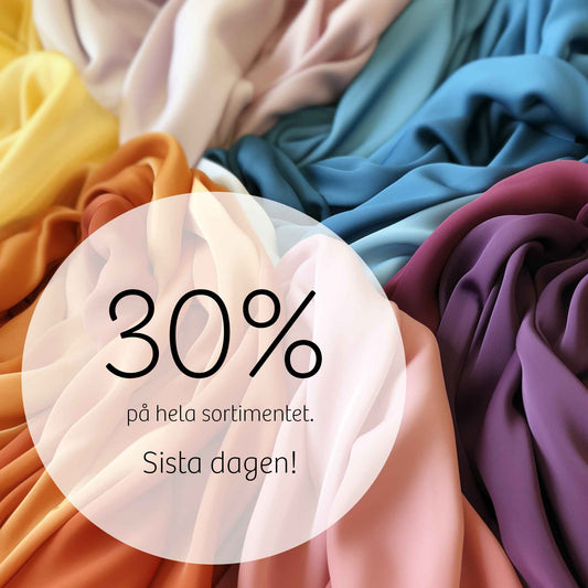 Sommarstängt från imorgon - Spara 30% på allt idag!