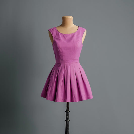 Bomullstyg - Tyg Bomull Lila Rosa 30