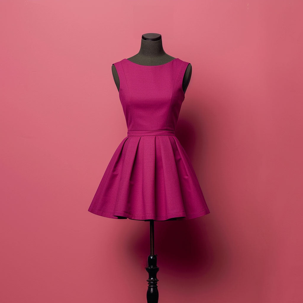 Enfärgat Tyg - Bomull Magenta Lila Rosa 8