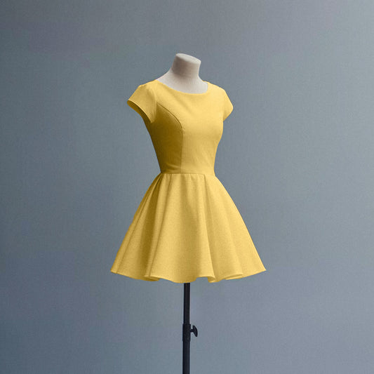 Enfärgat Viskostyg - Viskos Gul 39