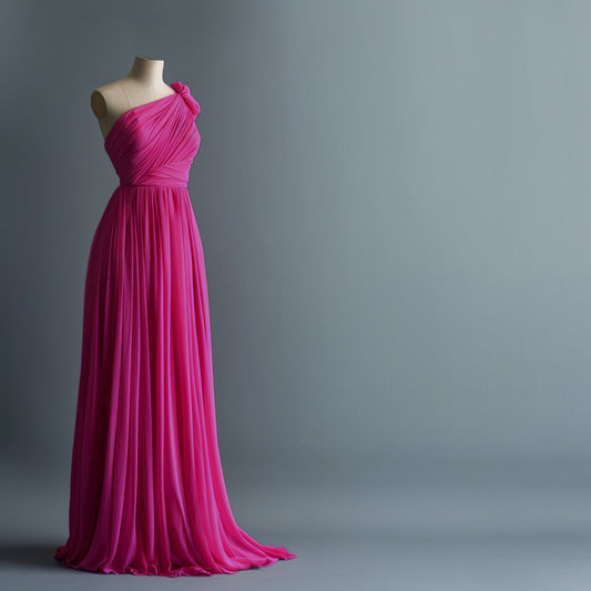 Georgette Chiffongtyg - Chiffong Eva Lila Rosa Fuchsia 5