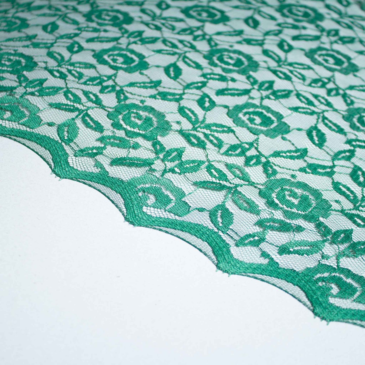 Spetstyg - Spets Grön Blommigt 36