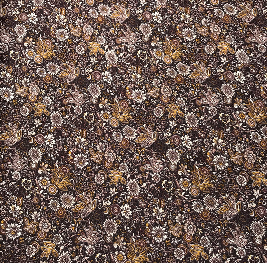 Mönstrade Modetyger - Väldigt Mjuk Brun Blad 15