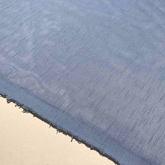 Enfärgat Tyg - Struktur Blå 1