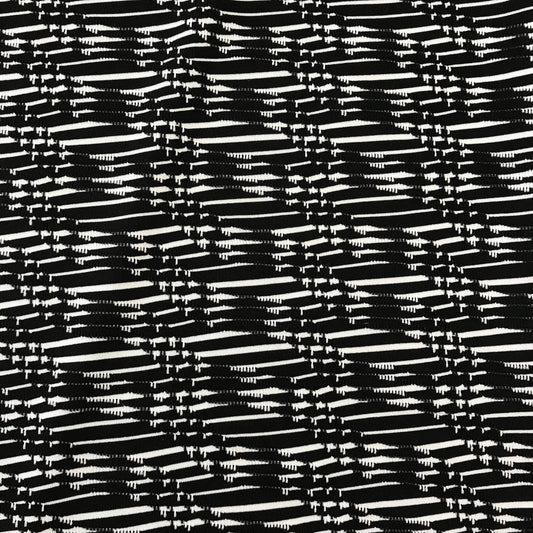 Stretchtyger - Abstrakt Svart Vit Bi-stretch Mycket Stretch Åt Båda Håll 7