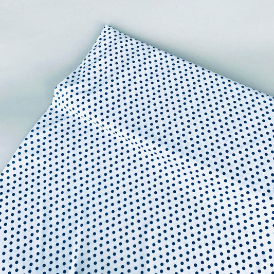 Mönstrade Modetyger - Stretch Prickigt Marinblå Vit 28
