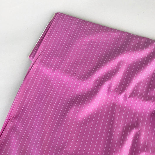 Mönstrade Modetyger - Bomull Vita Linjer Randigt Lila/Rosa 33