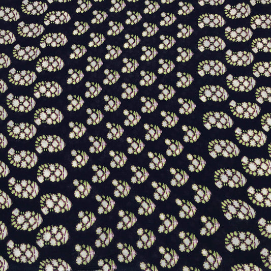 Mönstrade Modetyger - Mode Tyg Mjukt Viskos Blå Grön Lila 62