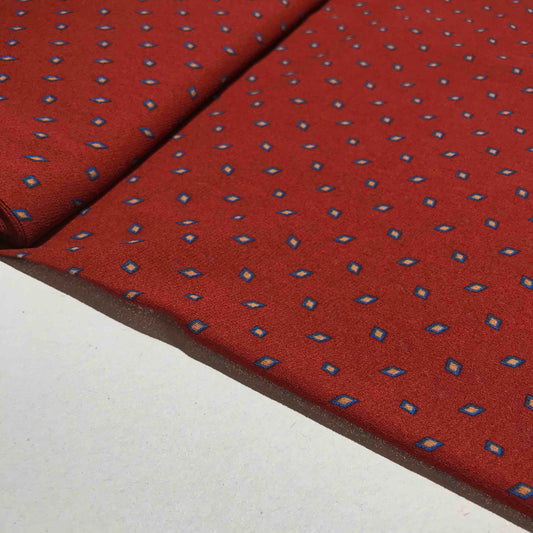 Mönstrade Chiffongtyger - Mode Tyg Chiffong Brun Marinblå Diamant 97