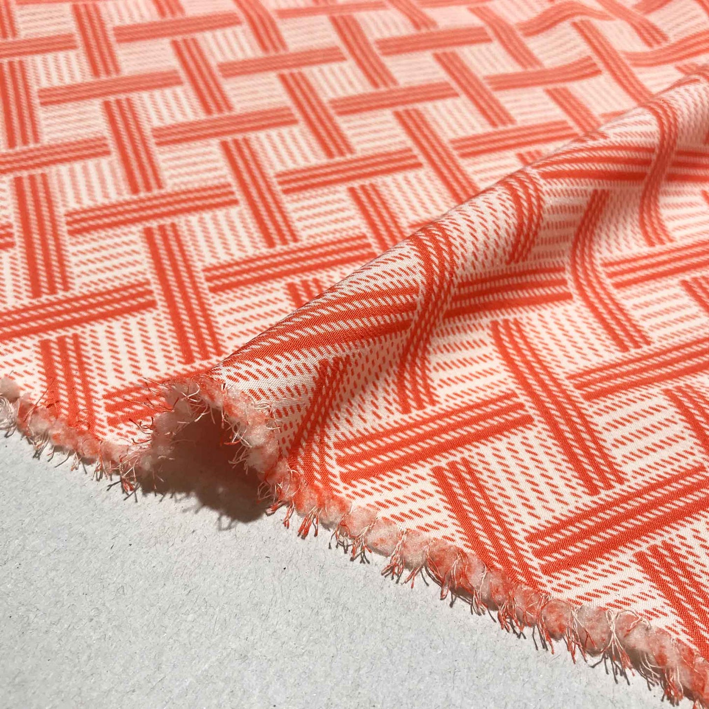 Mönstrade Modetyger - Orange Geometrisk 126