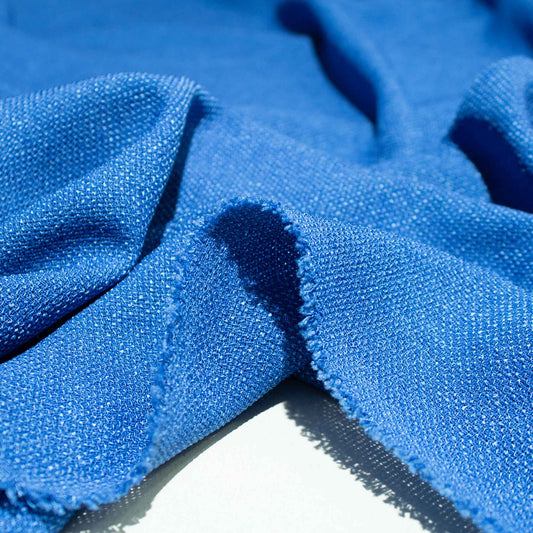 Mönstrade Modetyger - Tyg Mode Struktur Blå 140