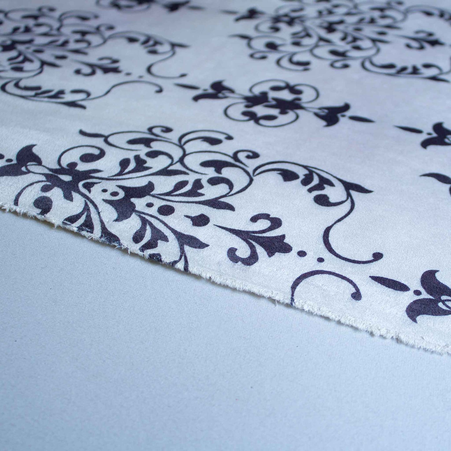 Mönstrade Modetyger - Mockaimitation Benvit Svart 148