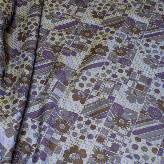 Mönstrade Modetyger - Tyg Bomull Blommigt Skiftar färg Svart Blå Grön 165