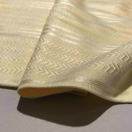 Mönstrat Bomullstyg - Bomull Tyg Ljusgul Gul Linjer Randigt 4