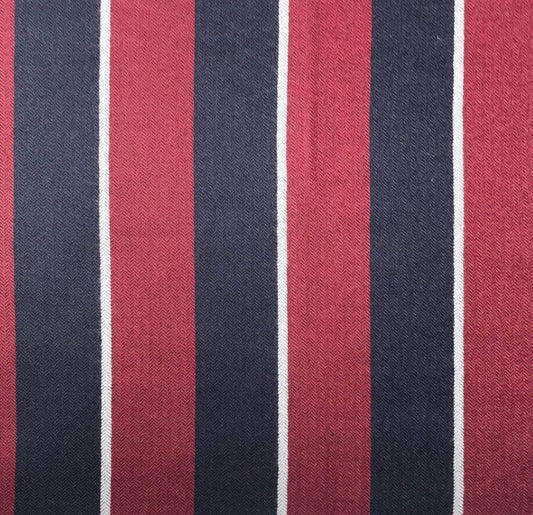 Ulltyg - Marinblå Röd Randigt 17