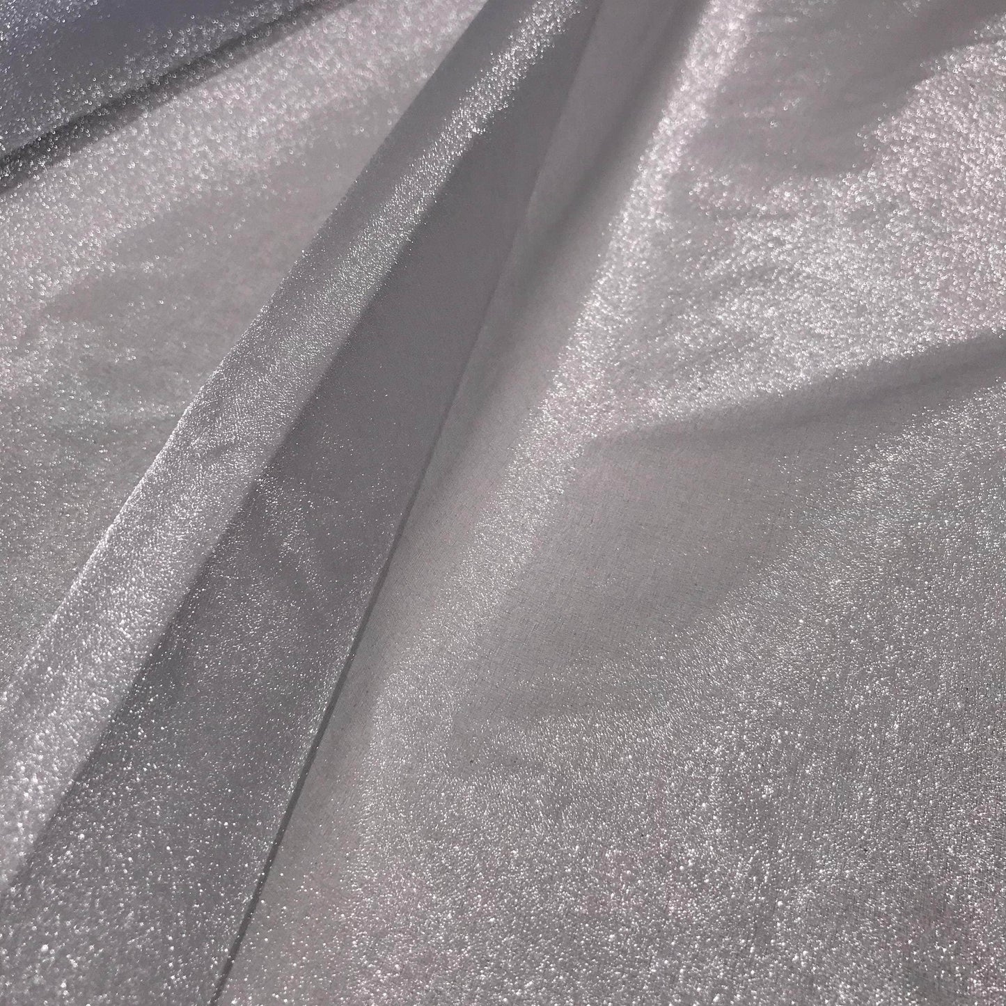 Organzatyg - Skimmer Hård Styv Silver Grå 4