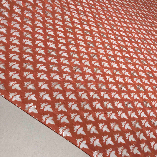 Mönstrade Modetyger - Mode Tyg Skimmer Silver Aprikos Vit 41