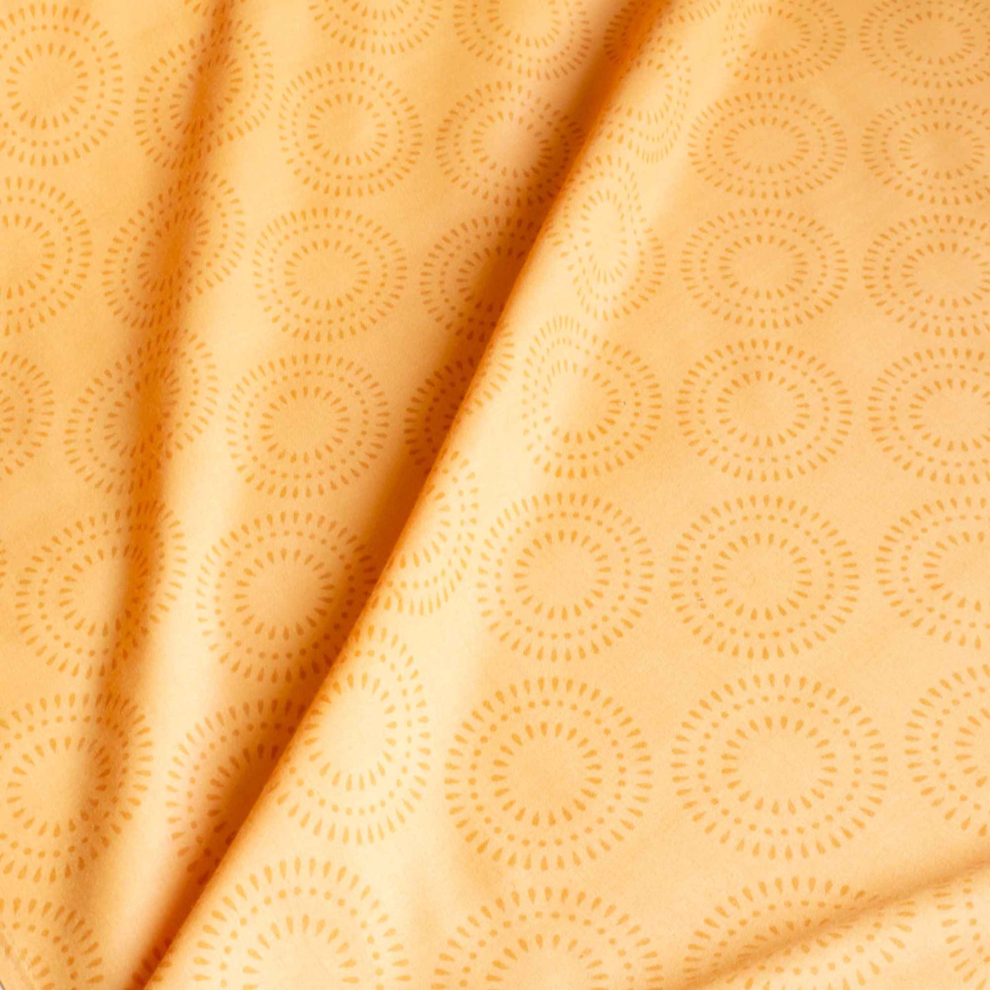 Mönstrade Modetyger - Gul Orange Beige Cirklar Cirkel 113