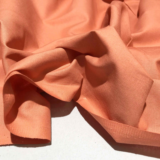 Enfärgat Tyg - Bomull Styv Orange Aprikos 2