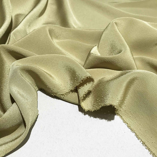 Enfärgat Tyg - Crepe Grön Beige 17