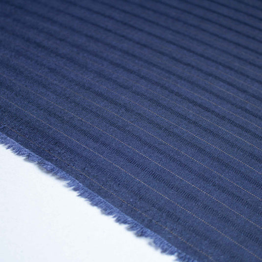 Kostymtyg - Blå Brun Randigt Pinstripe 17