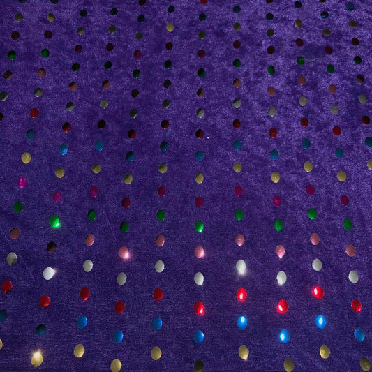Sammetstyg - Lila Grön blå Rosa Guld Silver Paljett 2