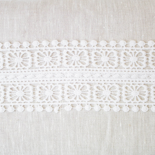 Broderade Spetsband - Brud Bröllop Knypplad Spets Vit Fyrkantiga Blommor & Cirklar 18