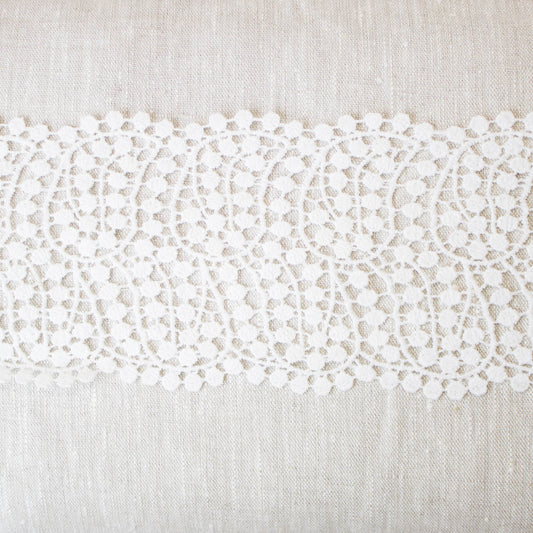 Broderade Spetsband - Brud Bröllop Knypplad Spets Vit Små Runda Brodyrer Med Paisley Mönster 20