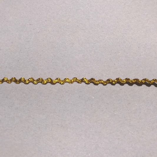 Band - Tygband Skimmer Vågig Guld 0,3cm 37