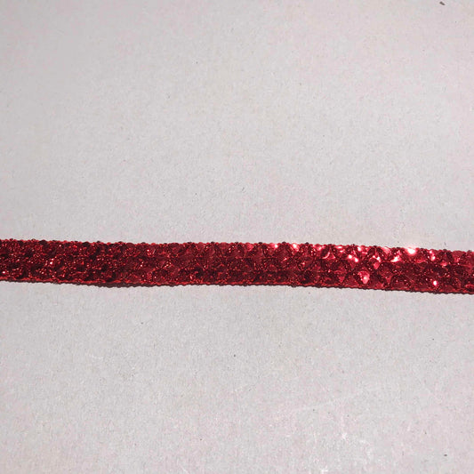 Band - Skimmer Röd Paljett 1,8cm 54