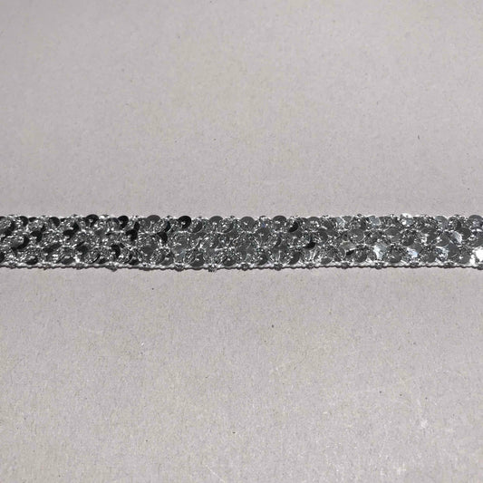 Band - Skimmer Silver Paljett 1,8cm 55