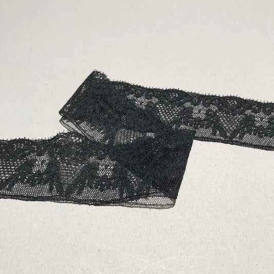 Spetsband - Tygband Band Chantilly Spets Svart 4,5cm 60