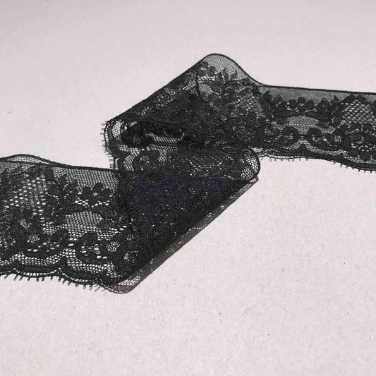 Spetsband - Chantilly Spets Svart 5,5cm 61