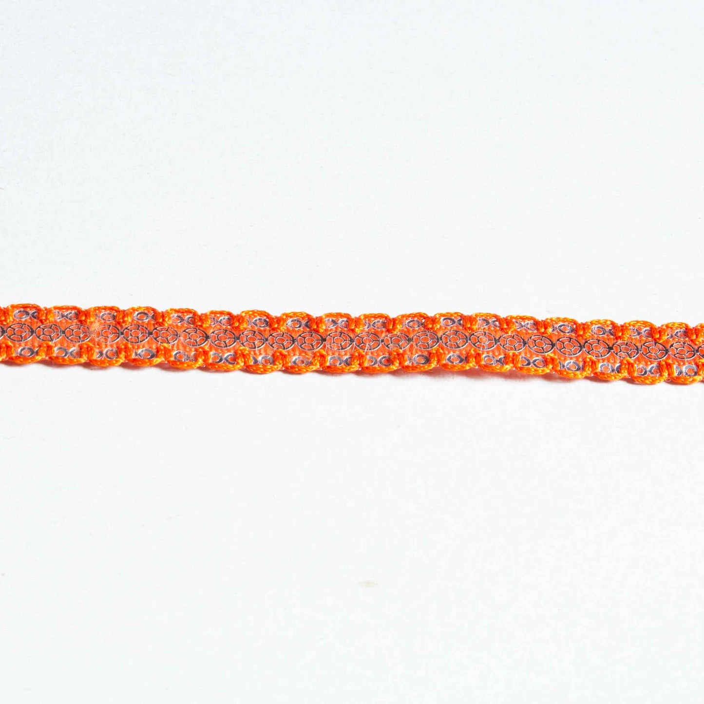 Band - Skimmer Silver Orange Paljett 1,5cm 91