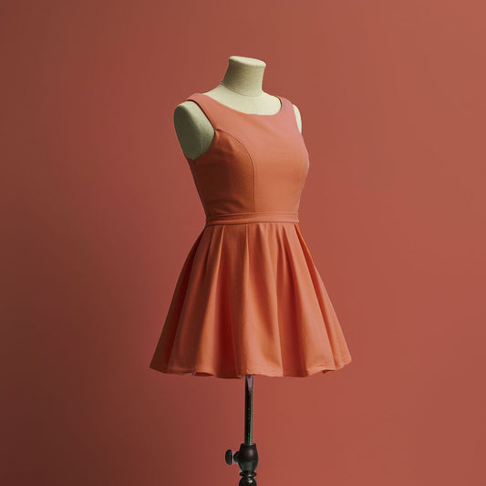 En snygg och stilren klänning i orange färg
