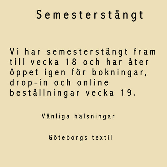 Semesterstängt
