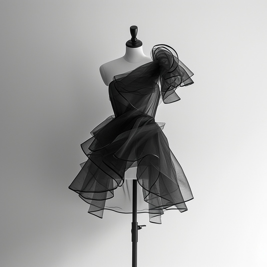 En underbar klänning i svart organza.