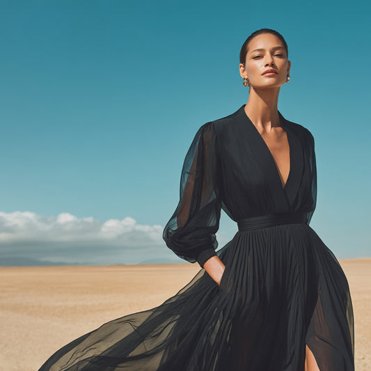 Chiffongtyg - Chiffong Eufemia Svart 8