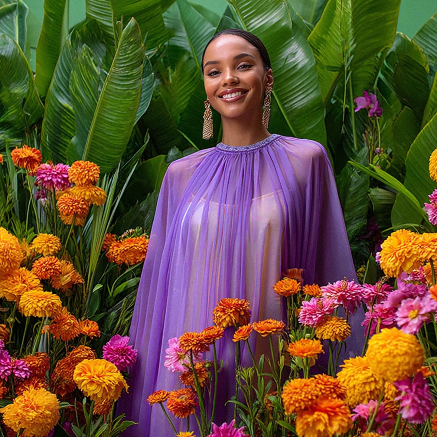 Chiffongtyg - Chiffong Tyg Eufemia Lila 5