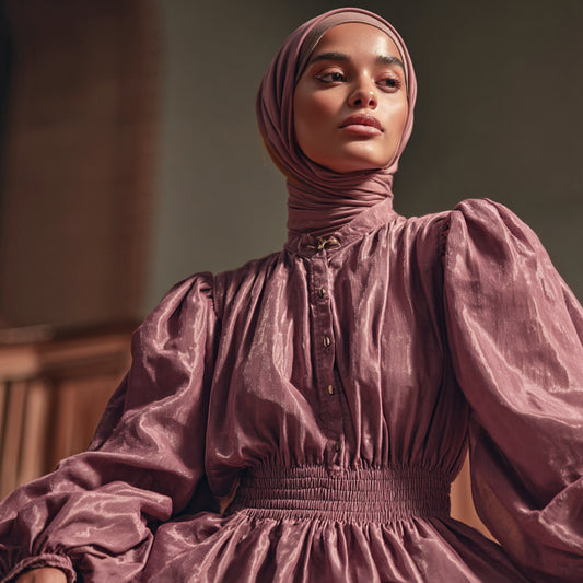 Enfärgat Tyg - Viskos Lila Mjuk Lyster 5