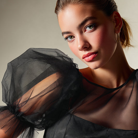 Hårt Tylltyg  - Tyll Camille Hård Dark Grey Grå 34