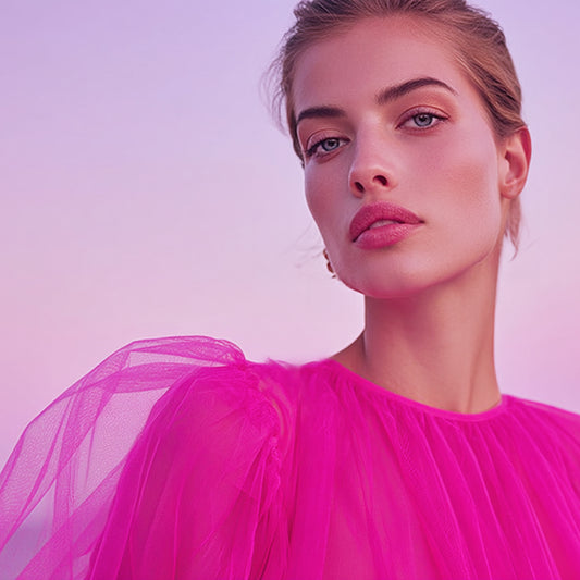 Hårt Tylltyg  - Tyll Camille Hård Flo Pink Rosa 32