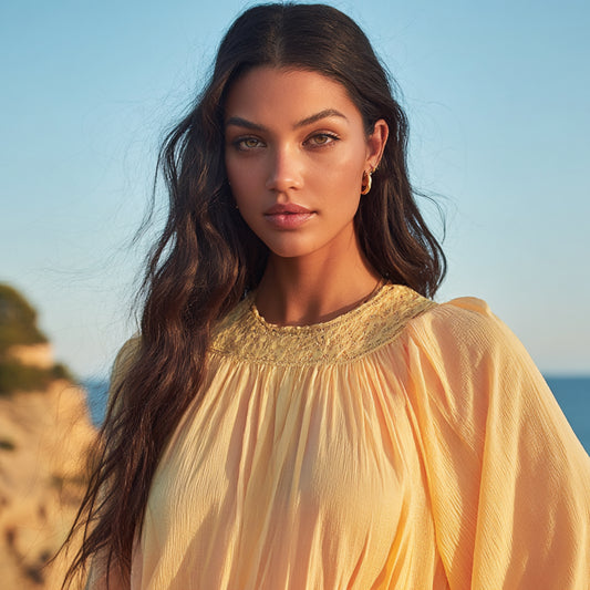 Chiffong flerfärgat