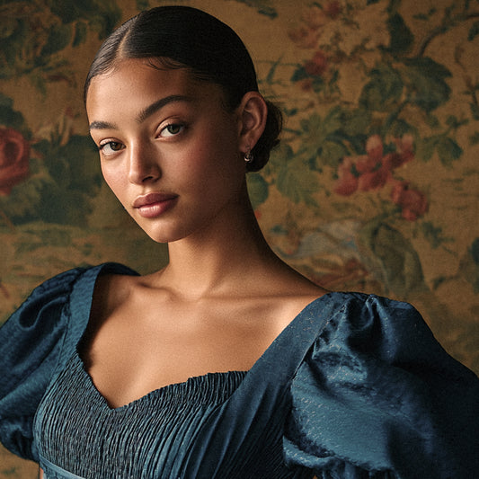 Mönstrade Modetyger - Mode Tyg Blå 127