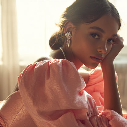 Mönstrade Modetyger - Mode Tyg Bomull Aprikos Struktur 115