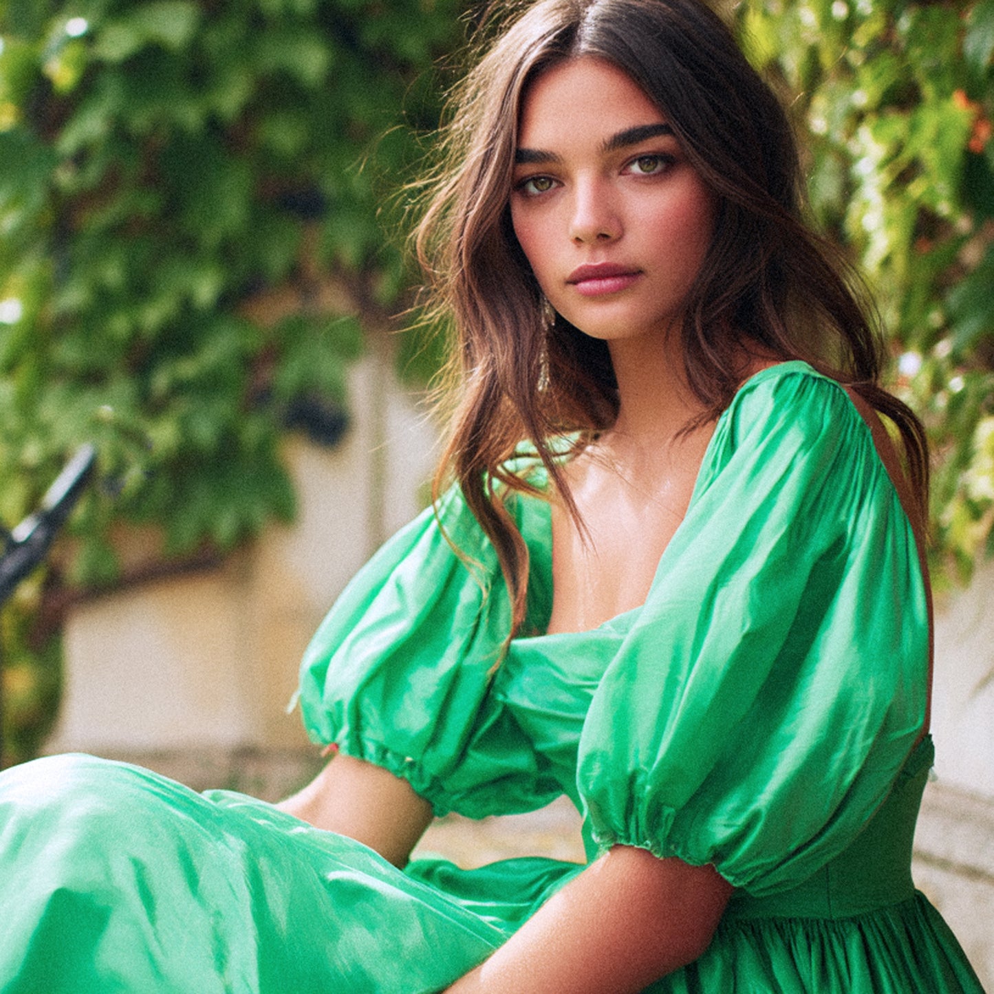 Tafttyg - Taft Tyg Grön 5