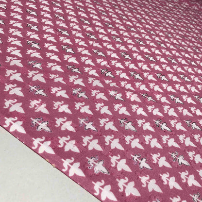 Mönstrade Modetyger - Skimmer Silver Lila Vit Damask 49