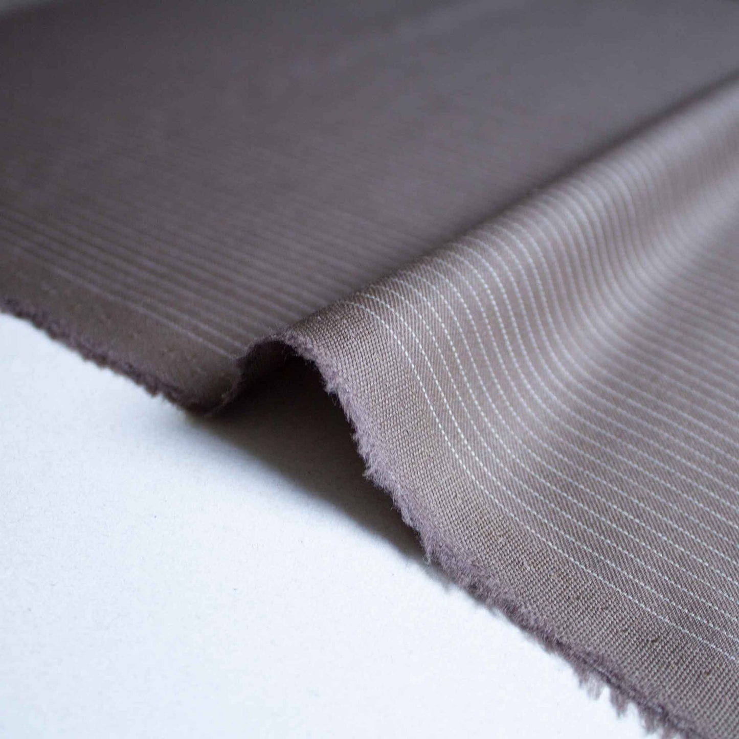 Kostymtyg - Viskos Brun Beige Randigt Pinstripe 18