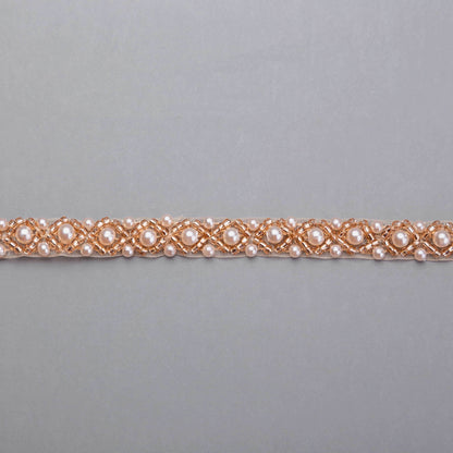 Pärlband - Nora - Rose Pärlor Strass 47
